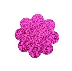 Kusový koberec Color shaggy růžový kytka - 120x120 kytka cm Vopi koberce