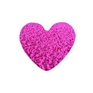 Kusový koberec Color shaggy růžový srdce - 120x120 cm Vopi koberce