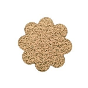 Kusový koberec Color shaggy béžový kytka - 120x120 kytka cm Vopi koberce