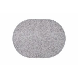 Kusový koberec Eton šedý ovál - 140x200 cm Vopi koberce