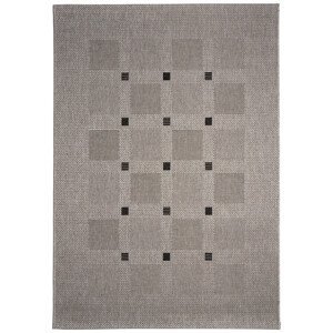 Kusový koberec FLOORLUX Silver/Black 20079 – na ven i na doma - 120x170 cm Devos koberce