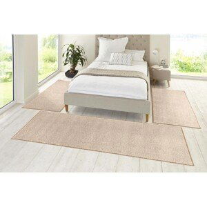 Kobercová sada Pure 102662 Taupe/Creme - 3 díly: 70x140 cm (2x), 70x240 cm (1x) cm Hanse Home Collection koberce