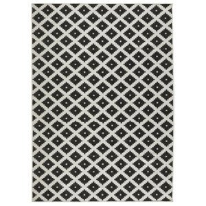 Kusový koberec Twin-Wendeteppiche 103124 schwarz creme – na ven i na doma - 80x250 cm NORTHRUGS - Hanse Home koberce