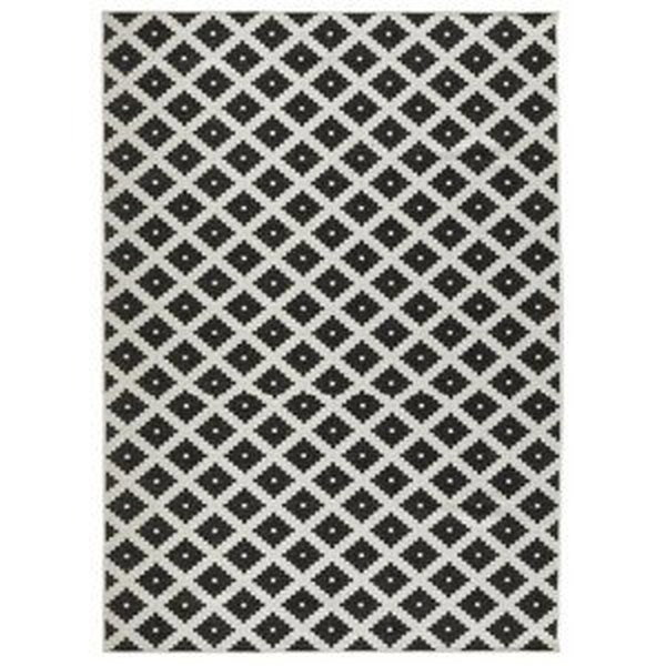 Kusový koberec Twin-Wendeteppiche 103124 schwarz creme – na ven i na doma - 120x170 cm NORTHRUGS - Hanse Home koberce