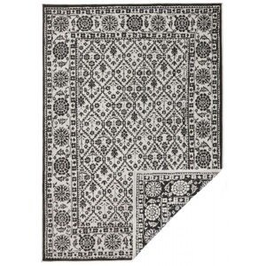Kusový koberec Twin-Wendeteppiche 103113 schwarz creme – na ven i na doma - 80x150 cm NORTHRUGS - Hanse Home koberce