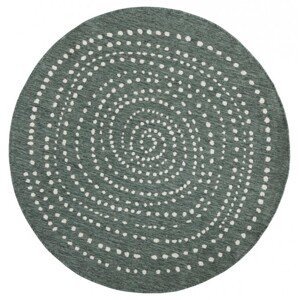 Kusový koberec Twin-Wendeteppiche 103111 grün creme kruh – na ven i na doma - 140x140 (průměr) kruh cm NORTHRUGS - Hanse Home koberce