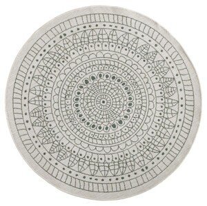 Kusový koberec Twin-Wendeteppiche 103103 creme grün kruh – na ven i na doma - 240x240 (průměr) kruh cm NORTHRUGS - Hanse Home koberce