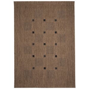 Kusový koberec FLOORLUX Coffee/Black 20079 – na ven i na doma - 60x110 cm Devos koberce