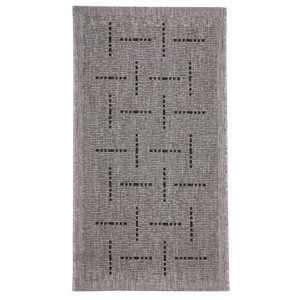Kusový koberec FLOORLUX Silver/Black 20008 – na ven i na doma - 160x230 cm Devos koberce
