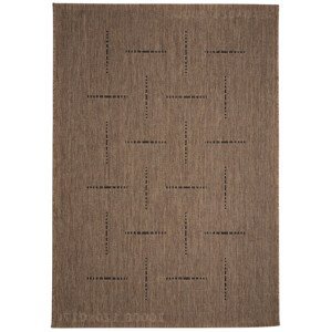 Kusový koberec FLOORLUX Coffee/Black 20008 – na ven i na doma - 120x170 cm Devos koberce