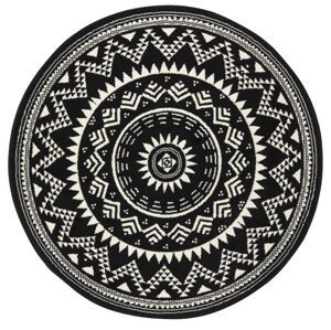 Kusový koberec Celebration 103441 Valencia Black kruh - 140x140 (průměr) kruh cm Hanse Home Collection koberce