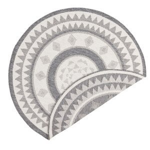 Kusový koberec Twin Supreme 103413 Jamaica grey creme kruh – na ven i na doma - 140x140 (průměr) kruh cm NORTHRUGS - Hanse Home koberce