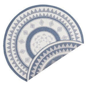 Kusový koberec Twin Supreme 103414 Jamaica blue creme kruh – na ven i na doma - 140x140 (průměr) kruh cm NORTHRUGS - Hanse Home koberce