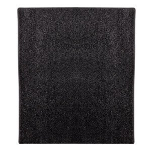 Kusový koberec Eton černý 78 čtverec - 120x120 cm Vopi koberce