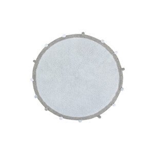Přírodní koberec, ručně tkaný Bubbly Soft Blue - 120x120 (průměr) kruh cm Lorena Canals koberce