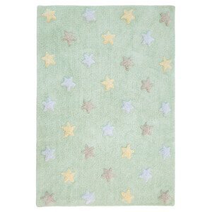 Přírodní koberec, ručně tkaný Tricolor Stars Soft Mint - 120x160 cm Lorena Canals koberce