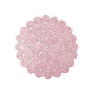 Přírodní koberec, ručně tkaný Little Biscuit Pink - 140x140 kytka cm Lorena Canals koberce