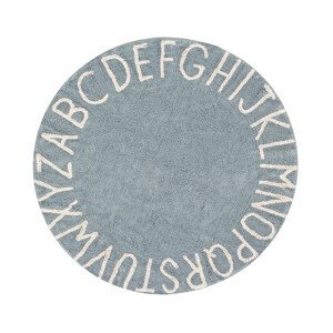 Přírodní koberec, ručně tkaný Round ABC Vintage Blue-Natural - 150x150 (průměr) kruh cm Lorena Canals koberce