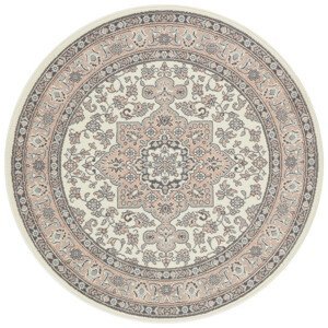 Kruhový koberec Mirkan 104443 Cream/Rose - 160x160 (průměr) kruh cm Nouristan - Hanse Home koberce