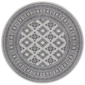 Kruhový koberec Mirkan 104111 Stone-Grey - 160x160 (průměr) kruh cm Nouristan - Hanse Home koberce