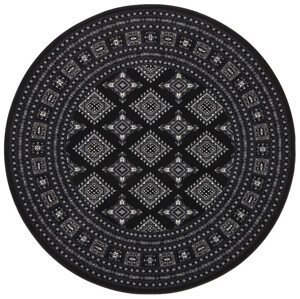 Kruhový koberec Mirkan 104109 Black - 160x160 (průměr) kruh cm Nouristan - Hanse Home koberce