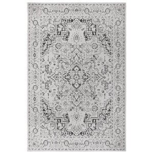 Kusový orientální koberec Mujkoberec Original Flatweave 104806 Cream/Black – na ven i na doma - 160x230 cm Mujkoberec Original