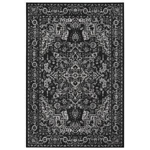 Kusový orientální koberec Mujkoberec Original Flatweave 104807 Black/Cream – na ven i na doma - 200x290 cm Mujkoberec Original