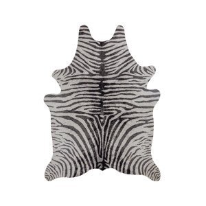 Kusový koberec Faux Animal Zebra Print Black/White - 155x195 tvar kožešiny cm Flair Rugs koberce
