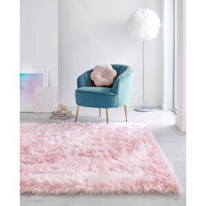 Kusový koberec Faux Fur Sheepskin Pink - 80x150 cm Flair Rugs koberce