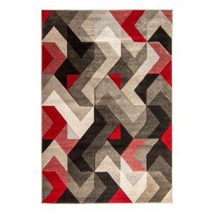 Kusový koberec Hand Carved Aurora Grey/Red - 120x170 cm Flair Rugs koberce