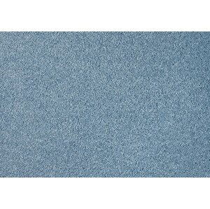 Metrážový koberec Satine 751 (KT) sv.modré, zátěžový - Kruh s obšitím cm Lano