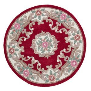 Ručně všívaný kusový koberec Lotus premium Red kruh - 120x120 (průměr) kruh cm Flair Rugs koberce