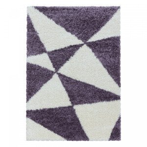 Kusový koberec Tango Shaggy 3101 lila - 140x200 cm Ayyildiz koberce