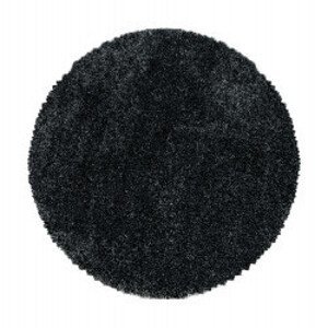 Kusový koberec Fluffy Shaggy 3500 anthrazit kruh - 160x160 (průměr) kruh cm Ayyildiz koberce