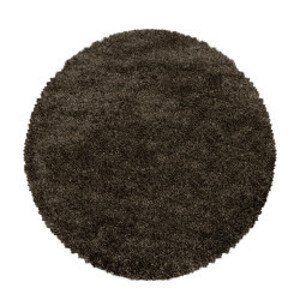 Kusový koberec Fluffy Shaggy 3500 brown kruh - 120x120 (průměr) kruh cm Ayyildiz koberce