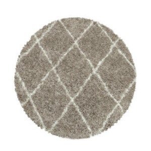 Kusový koberec Alvor Shaggy 3401 beige kruh - 160x160 (průměr) kruh cm Ayyildiz koberce