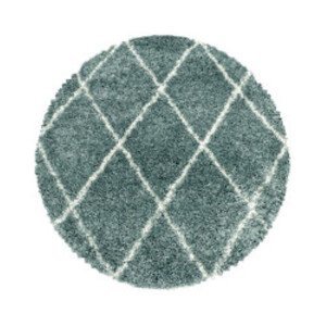 Kusový koberec Alvor Shaggy 3401 blue kruh - 200x200 (průměr) kruh cm Ayyildiz koberce