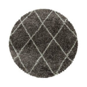 Kusový koberec Alvor Shaggy 3401 taupe kruh - 120x120 (průměr) kruh cm Ayyildiz koberce