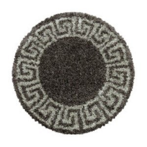 Kusový koberec Hera Shaggy 3301 taupe kruh - 160x160 (průměr) kruh cm Ayyildiz koberce