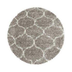 Kusový koberec Salsa Shaggy 3201 beige kruh - 200x200 (průměr) kruh cm Ayyildiz koberce