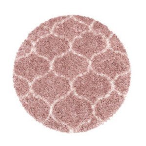 Kusový koberec Salsa Shaggy 3201 rose kruh - 120x120 (průměr) kruh cm Ayyildiz koberce
