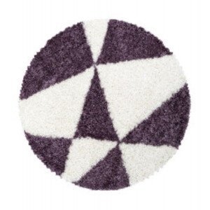 Kusový koberec Tango Shaggy 3101 lila kruh - 160x160 (průměr) kruh cm Ayyildiz koberce
