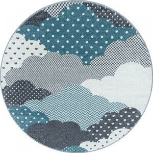 Dětský kusový koberec Bambi 820 blue kruh - 120x120 (průměr) kruh cm Ayyildiz koberce