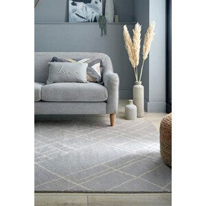 Kusový koberec Furber Alisha Fur Berber Grey/Ivory - 160x230 cm Flair Rugs koberce