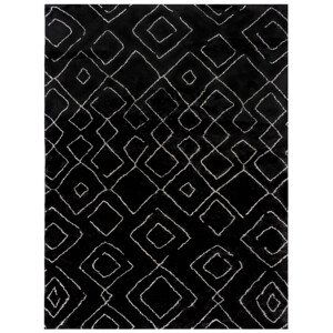 Kusový koberec Furber Imran Fur Berber Black/Ivory - 120x170 cm Flair Rugs koberce