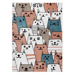 Dětský kusový koberec Fun Gatti Cats pink - 180x270 cm Dywany Łuszczów