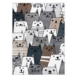 Dětský kusový koberec Fun Gatti Cats multi - 80x150 cm Dywany Łuszczów