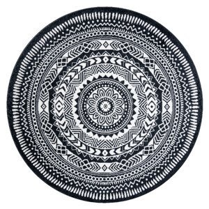 Kusový koberec Napkin black kruh - 100x100 (průměr) kruh cm Dywany Łuszczów