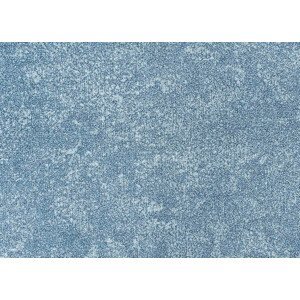 Metrážový koberec Spry 74 modrý - Kruh s obšitím cm Balta koberce