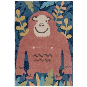 Kusový koberec Zest Kids Jungle Monkey Brown/Multi - 80x120 cm Flair Rugs koberce